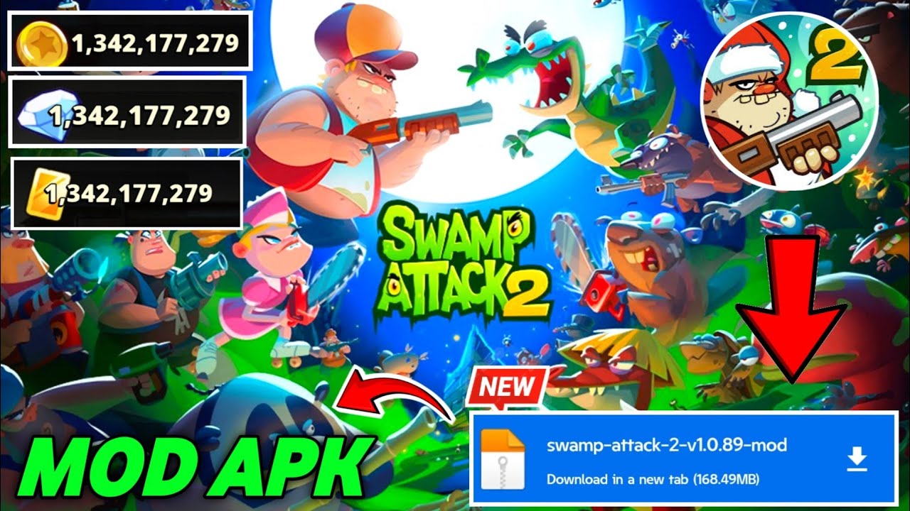 [Premium Mods] Swamp Attack 2 Mod Apk - Unlimited Resources