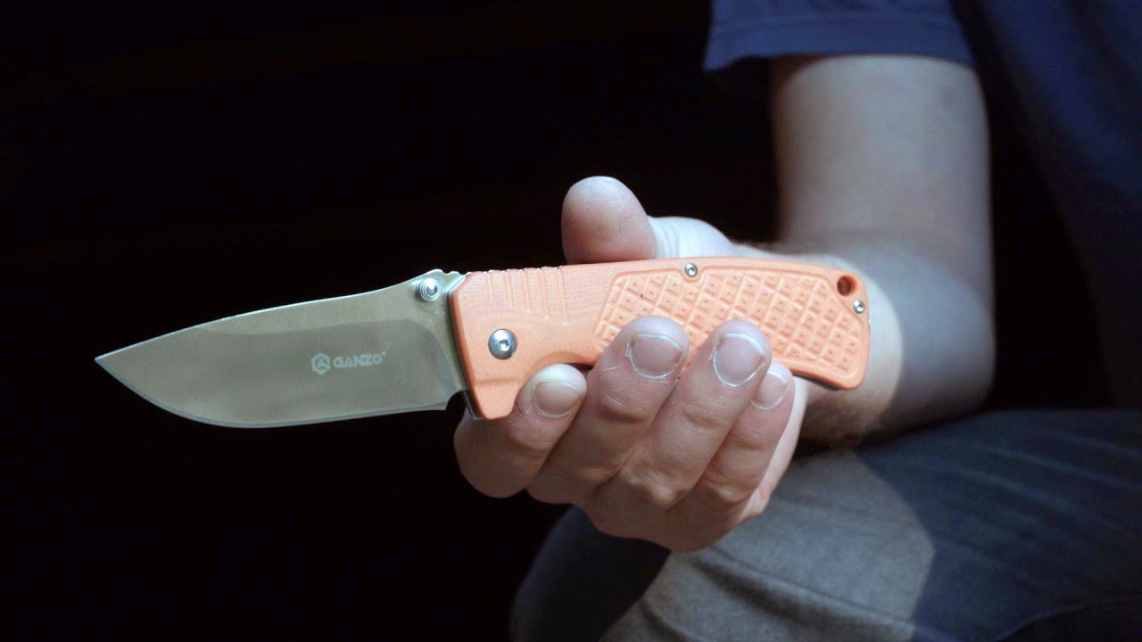 Ganzo 722 Pocket Knife Review and Abuse Test- Chopping a Bush.