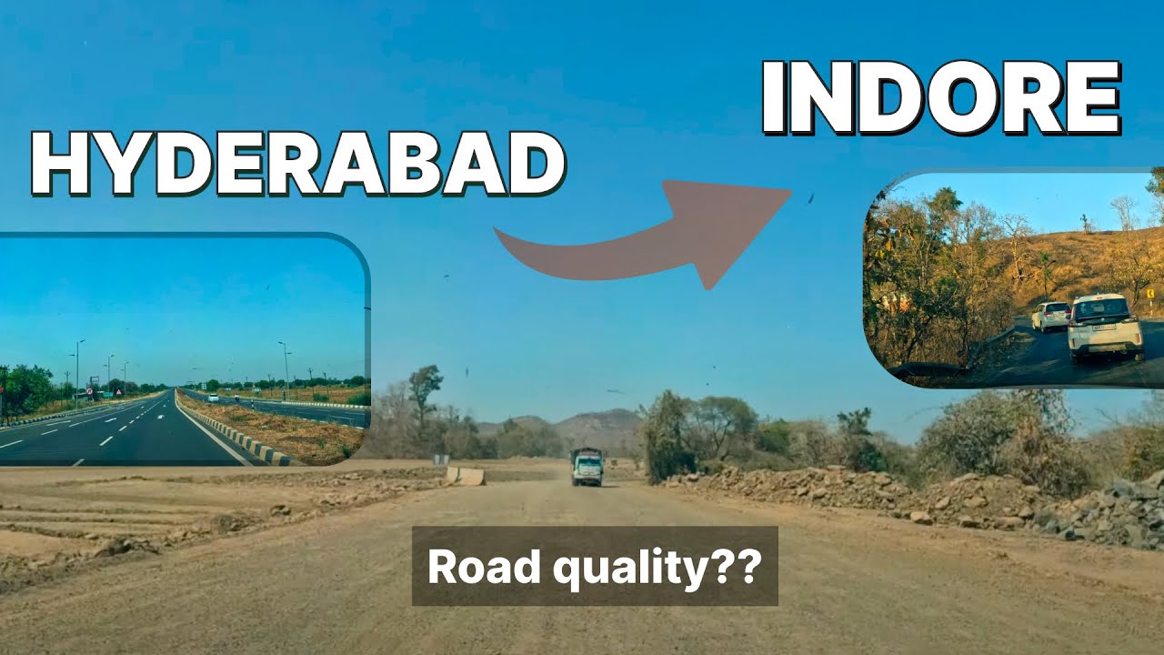 Hyderabad to Indore by road 780km in a day | Bad quality roads | Highway Timelapse