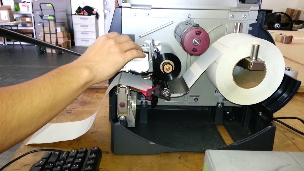 Zebra ZM400 ribbon install part 1