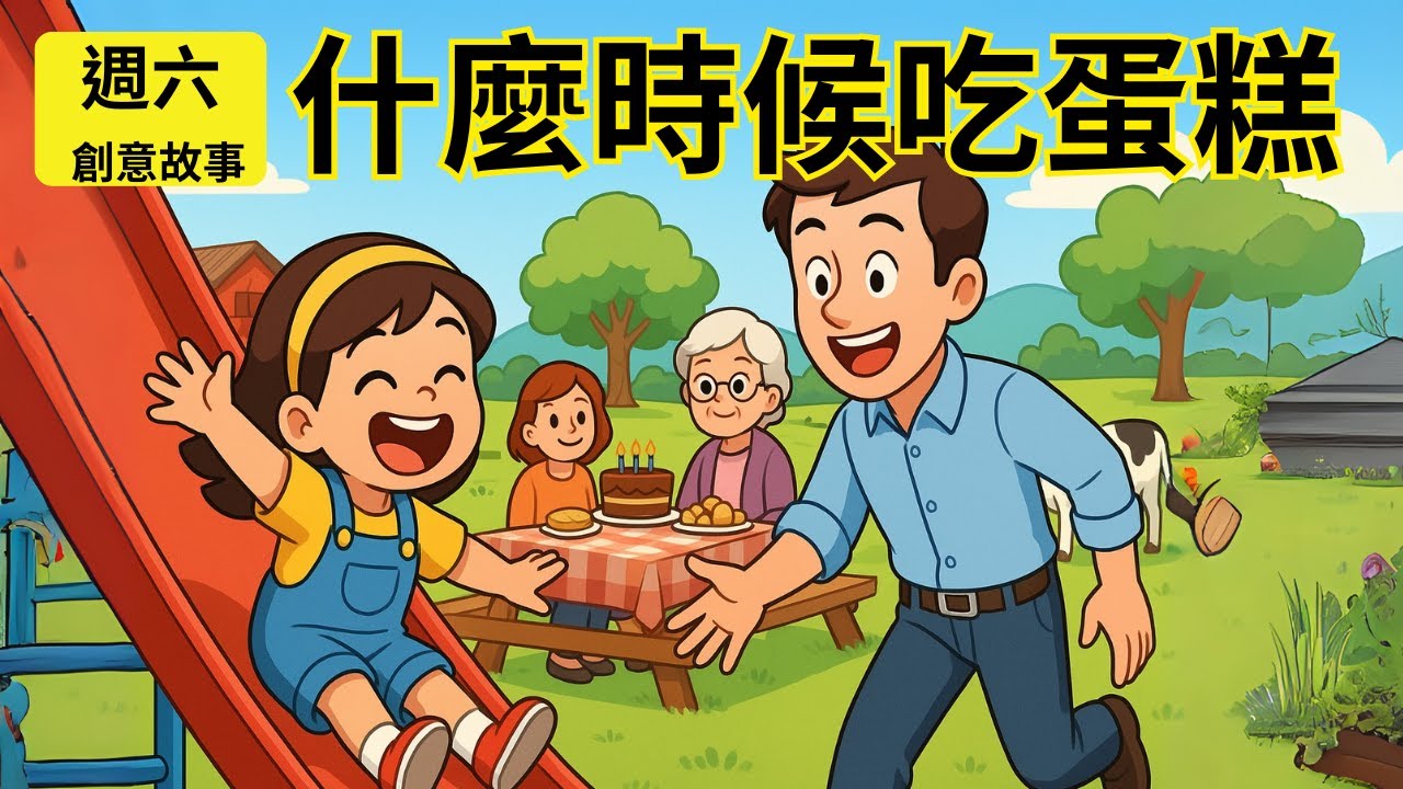 【【元元老師說故事】【什麼時候可以吃蛋糕】兒童睡前故事繪本｜兒童故事繪本｜床邊故事｜童話故事｜寓言故事｜兒童動畫｜晚安故事｜想讓元元點名的小寶貝請跟老師聯絡｜元元老師的聯絡方式在描述欄