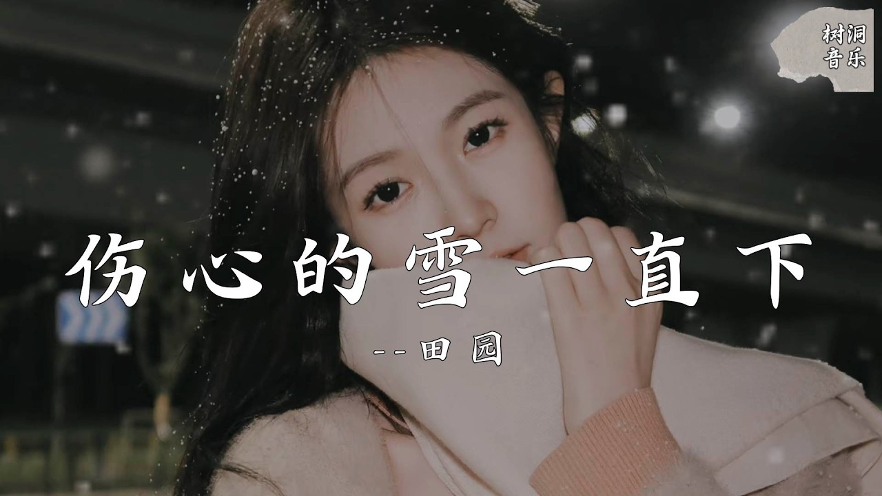 伤心的雪一直下 - 田园『这伤心的雪一直下，它是否知道我还在想她』【动态歌词】#新歌更新 #音樂 #流行歌曲