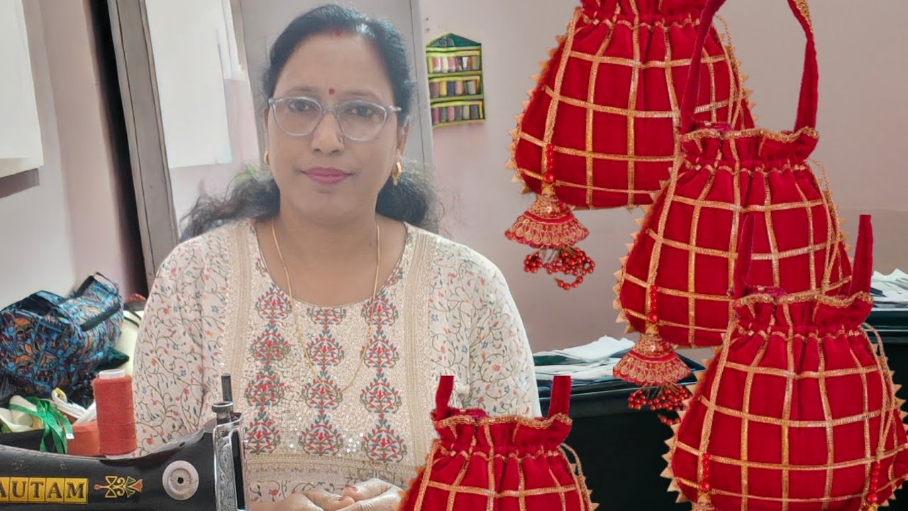 How to make a potli bag || आज मिला पांच पोटली बैग ऑर्डर || Saras vlog 