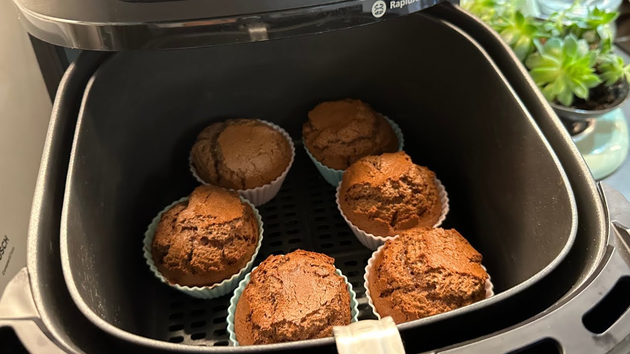 Как я готовлю шоколадные кексы #Airfryer Fondant Heart за 7 минут