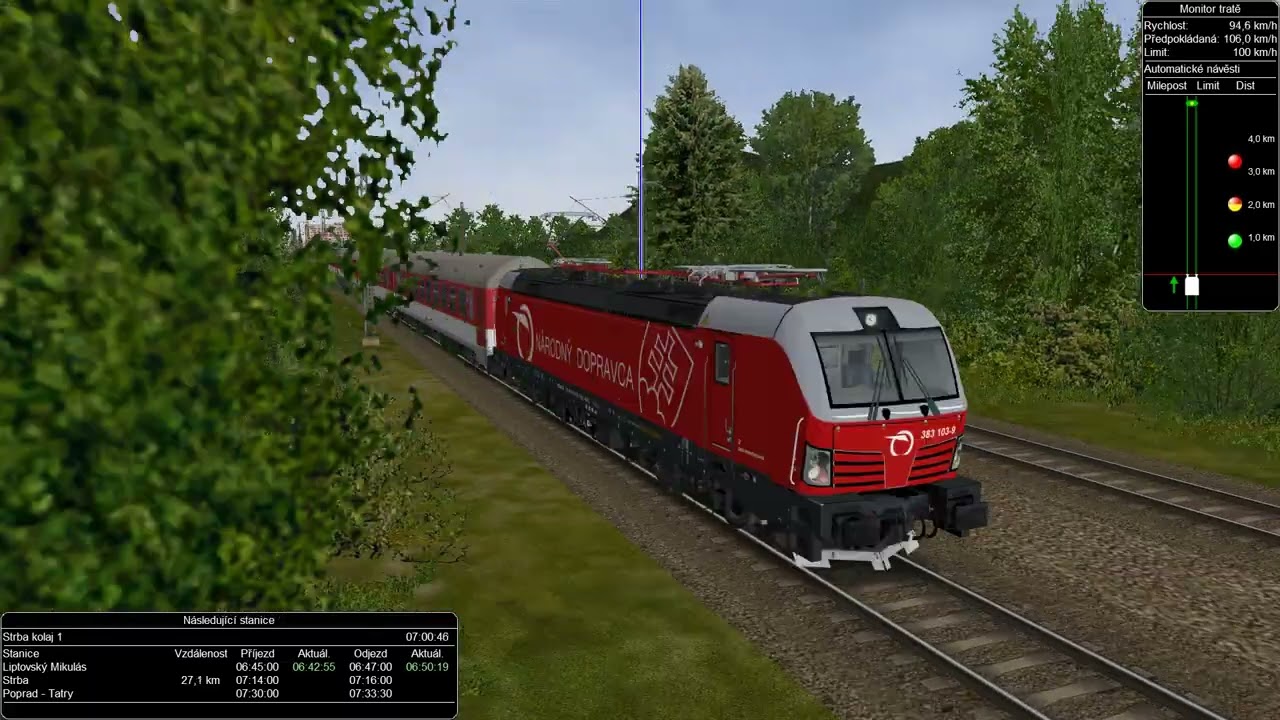 Openrails trať321 Ex 601 Tatran EP 6