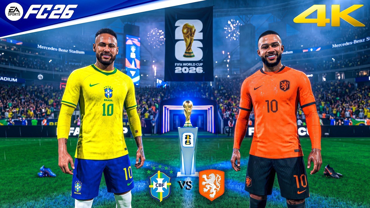 FIFA 26 &mdash; Бразилия против Нидерландов &mdash; Чемпионат мира по футболу 2026, полный матч | Геймплей на...