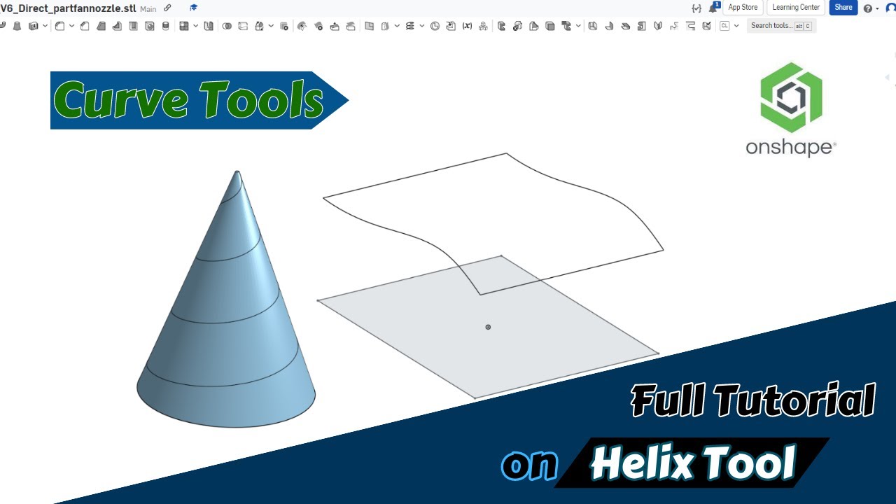 Onshape Tutorial on Helix Tool | How to use the helix tool in Onshape CAD Software.