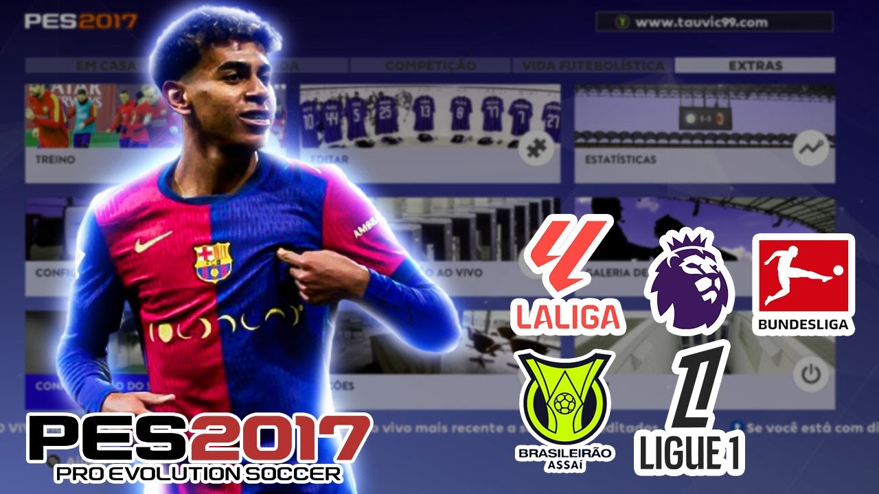 ⚡ O MAIS LEVE PRO PES 2017!  (200 MB) - LOGOS, UNIFORMES E PLACAR NOVINHOS! 🎮🔥 (ATUALIZADO)