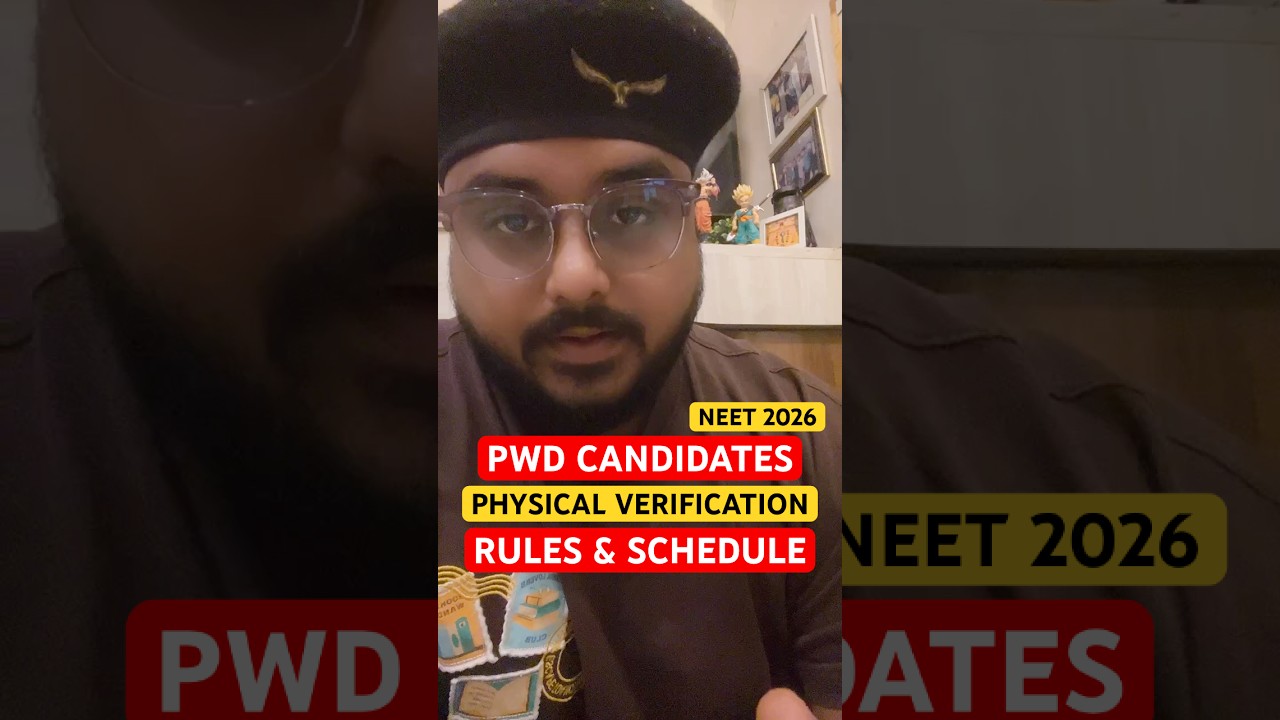 PwD Candidates Physical Verification Of Disability Neet 2026 Rules & Schedule #PwD #MBBS #Neet SVP