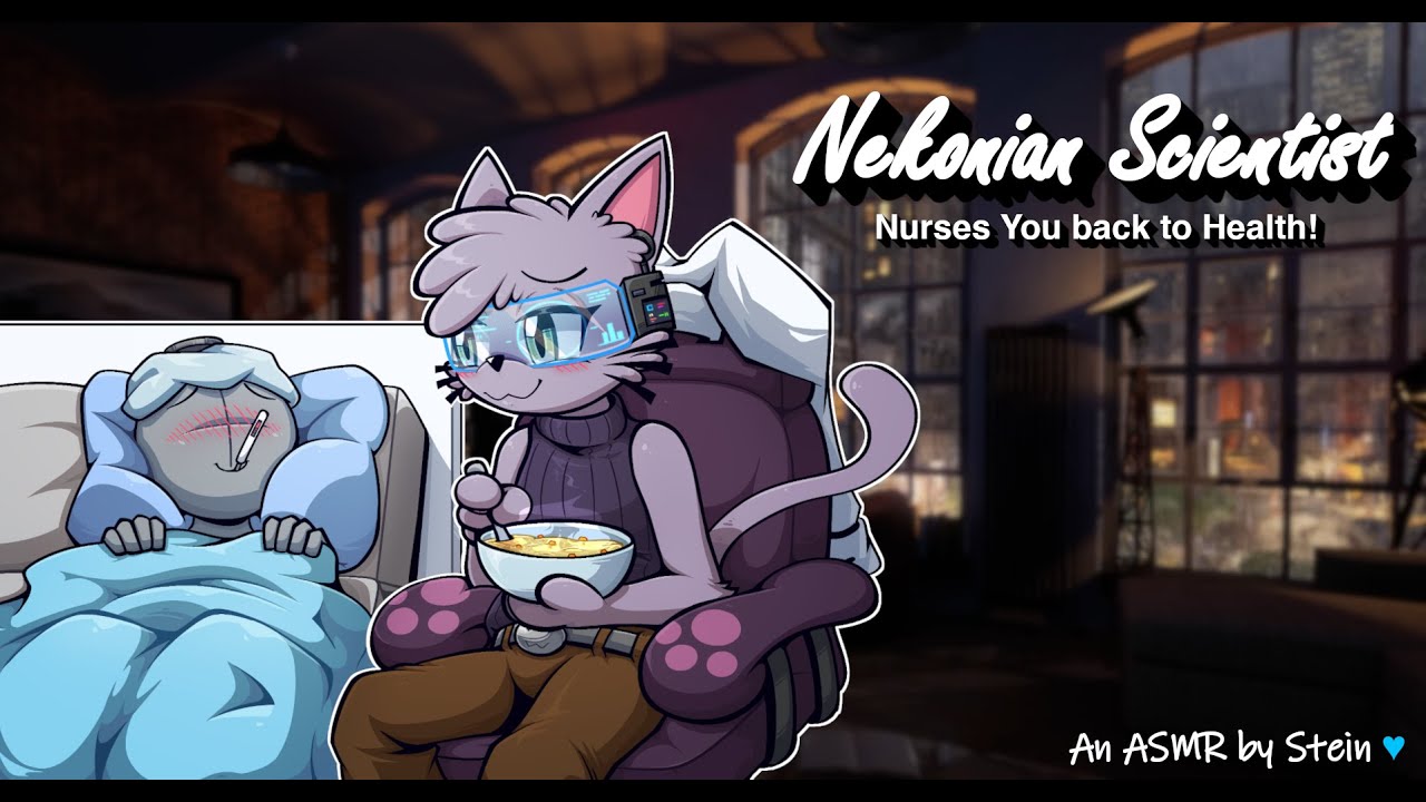 ASMR | Nekonian Scientist Nurses You back to Health! [Typing] [Whispers] [Fabric Sounds]