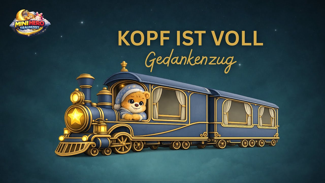 Traumreise für Kinder zum Einschlafen 🌙  Der Gedankenzug | Wenn der Kopf nicht schlafen will