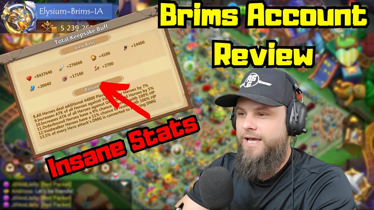 Brims Account Review | Highest Keepsake Stats? | Castle Clash