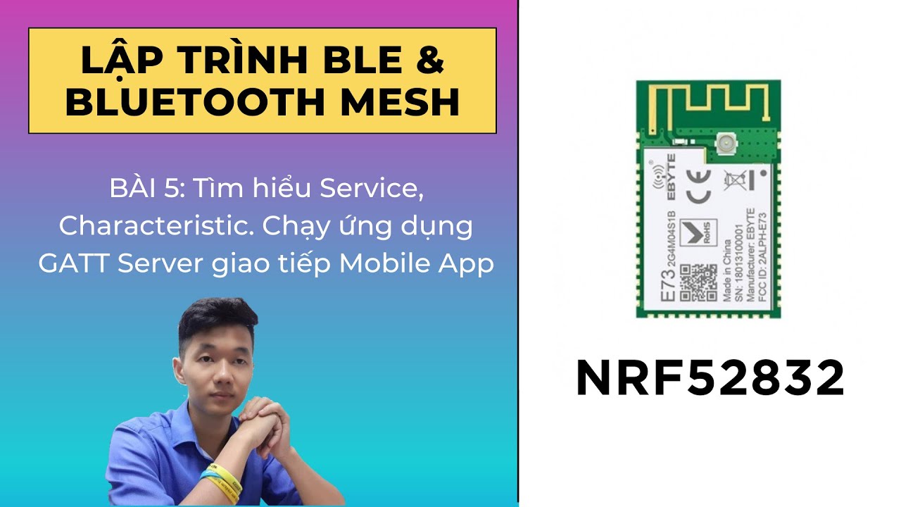 [BLE&Bluetooth Mesh] Bài 5: Tìm hiểu Service, Characteristic. Lập trình GATT Server giao tiếp Mobile