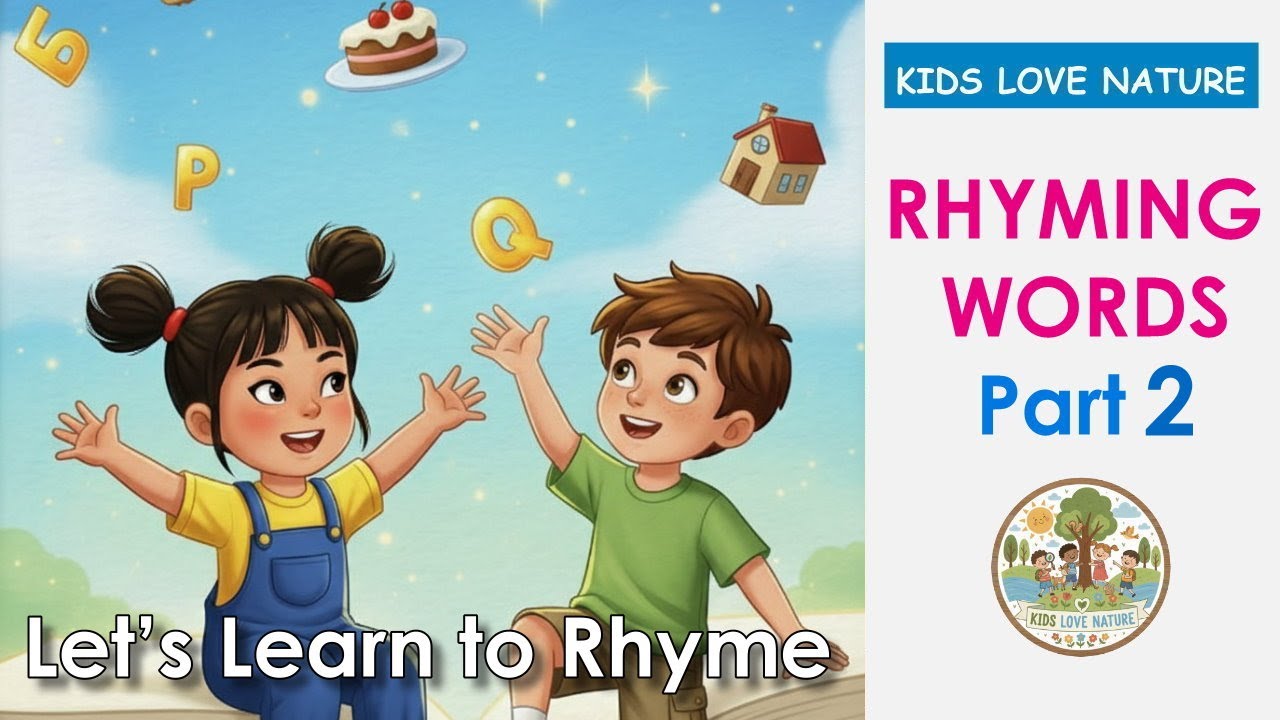 Rhyming Words Part 2! 🌈 More Fun Phonics & Word Families for Kids | Let’s Learn to Rhyme