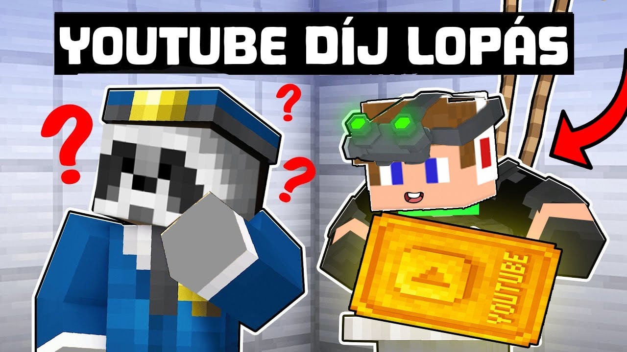ELLOPTÁK A YOUTUBE DÍJAM A MINECRAFT-BAN! 😱