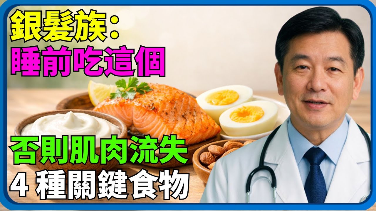 銀髮族注意：睡前吃錯食物，肌肉流失更快！今晚必吃4種食物