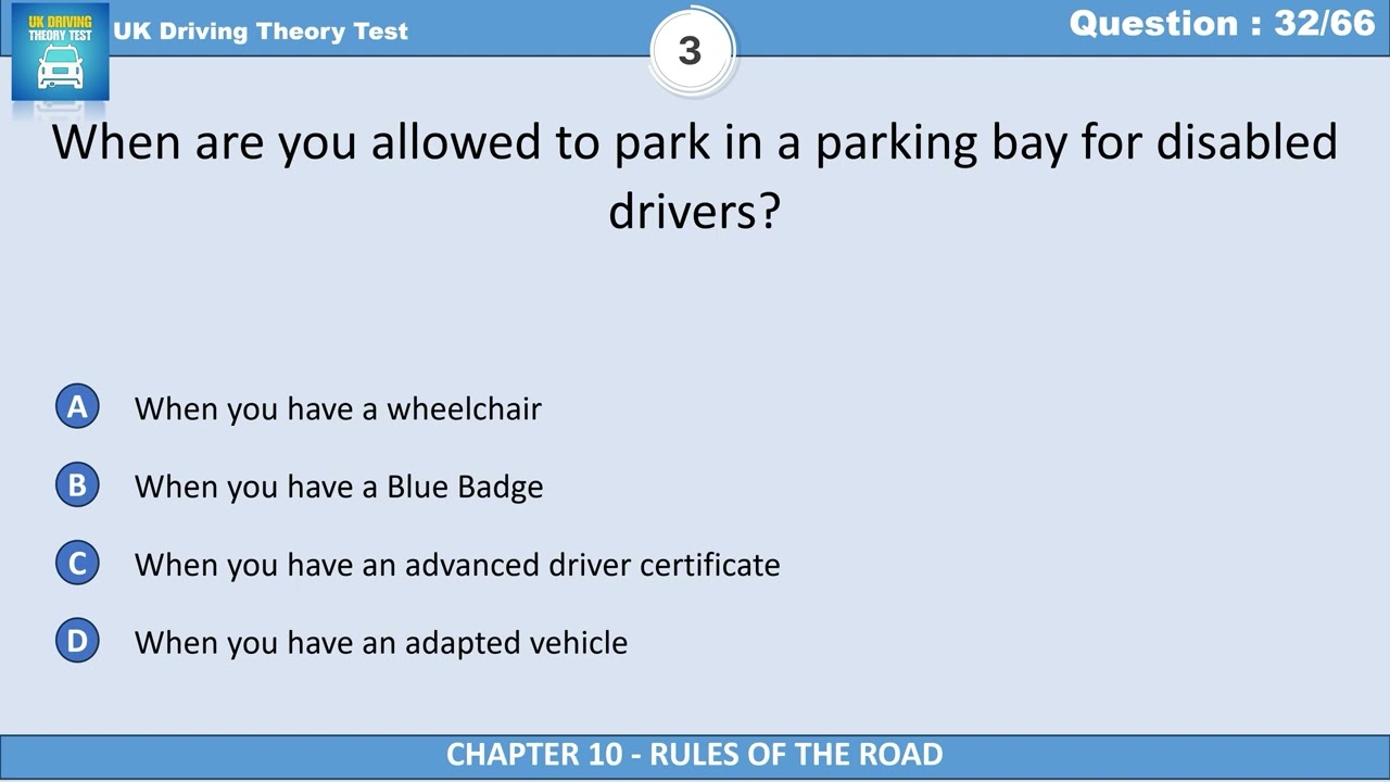 Who Can Use Disabled Parking Bays? UK Rules Explained | UK Driving Theory Test