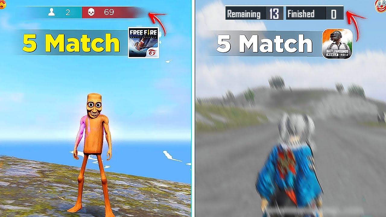 BGMI 🤡 vs  FREE FIRE 💀  -  ProDodge 😂