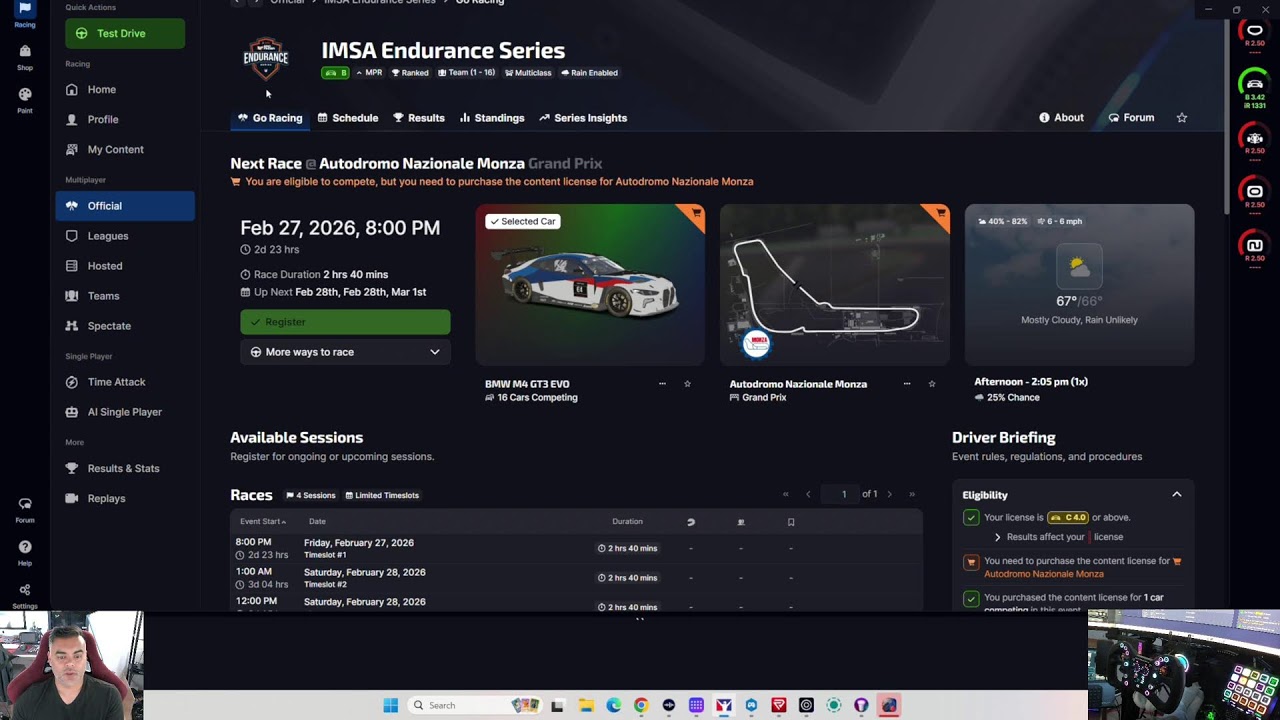 GT3 Racing tonight