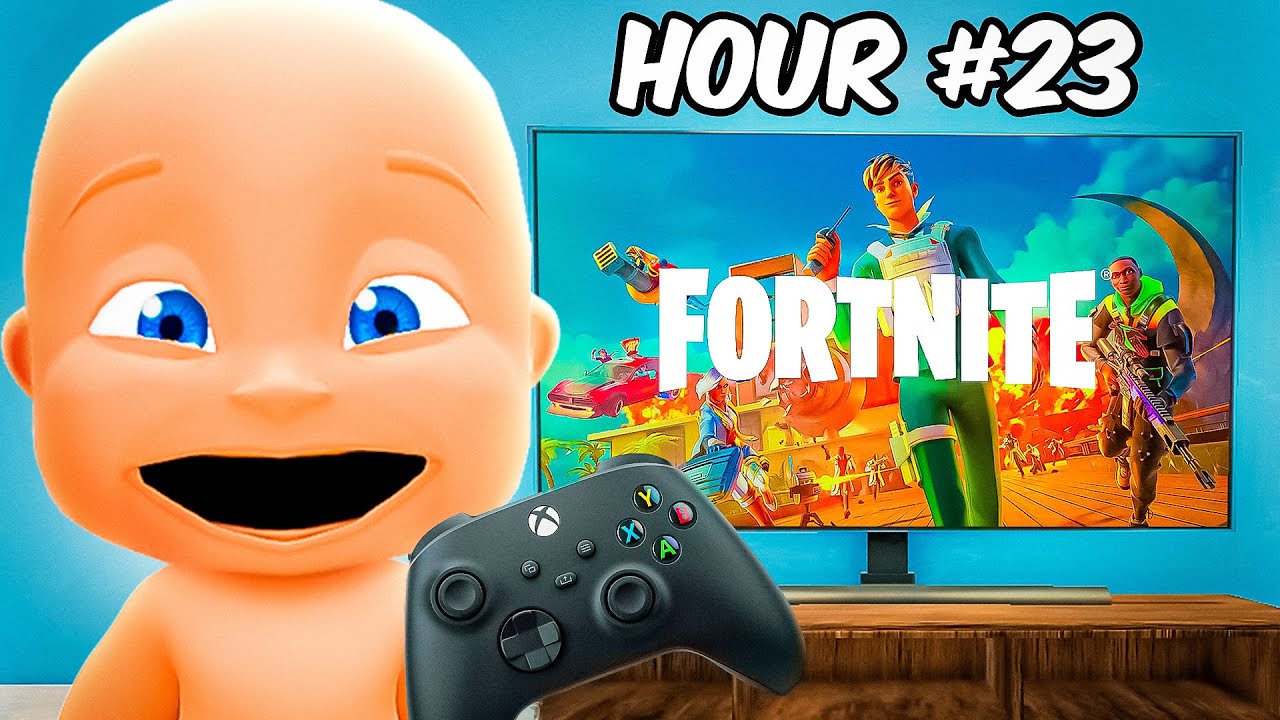 Baby Plays VIDEO GAMES for 24 HOURS!