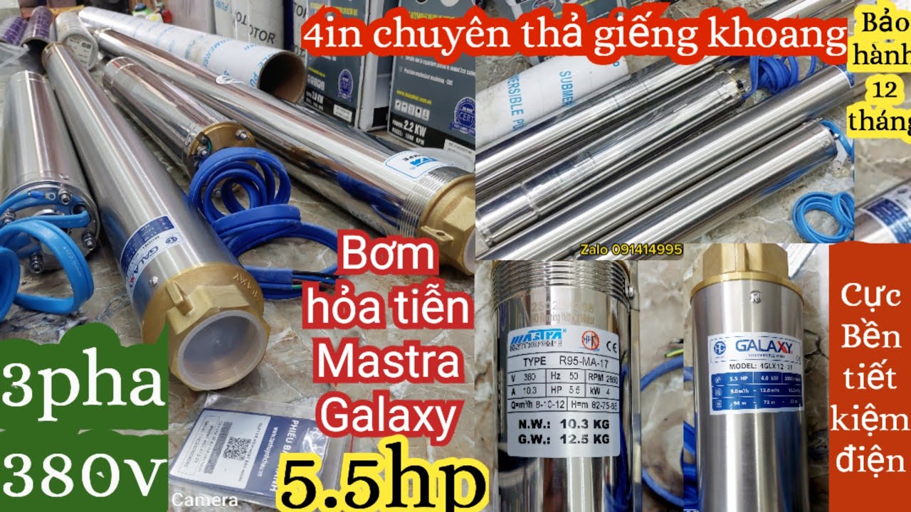 Bơm hỏa Tiễn Mastra/GAlaxy 5.5hp 3pha/cực Bền ,tiết kiệm điện.0984164773-0914149955