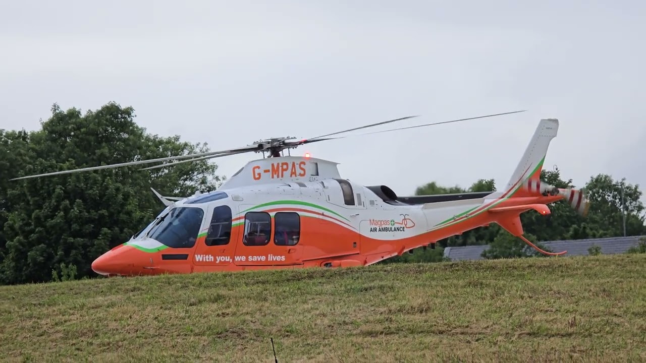 Helimed 66 Departing Peterbrough City Hospital 06/07/25 #999 #ems #helicopter #911