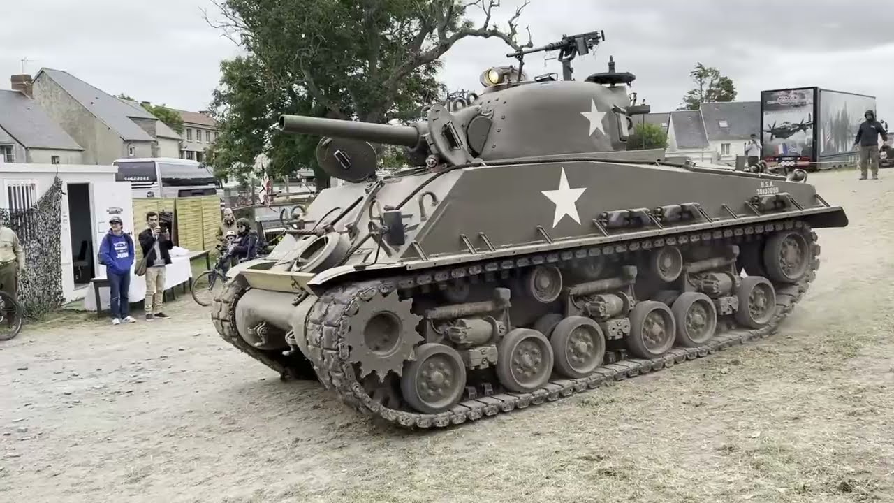 Liberation parade from Omaha Beach at D-Day 80