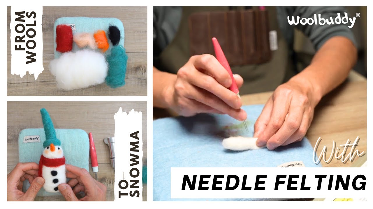 DIY Snowman Needle Felting Tutorial | Holiday Craft Ideas for Beginners