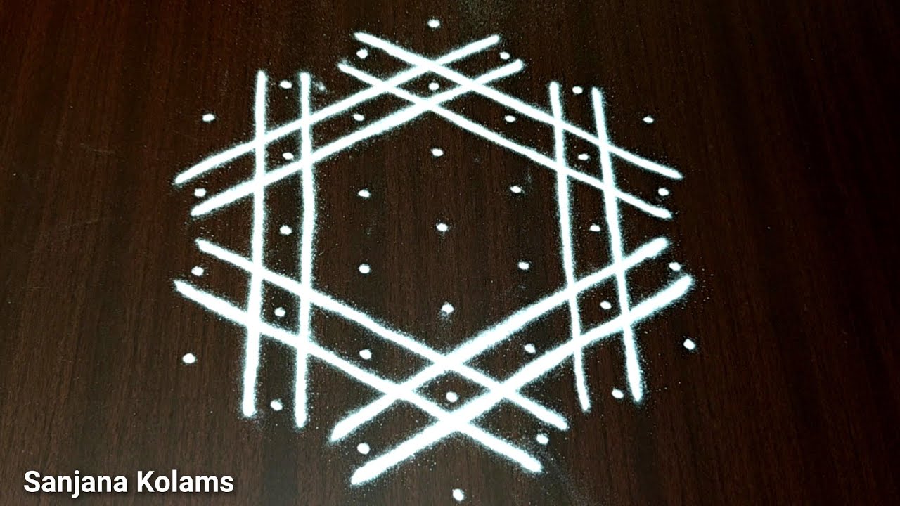 🌺 7*4 Dot🌺New design🌺 Small Easy Simple Beautiful🌺Traditional Thai Velli Kambi Kolam