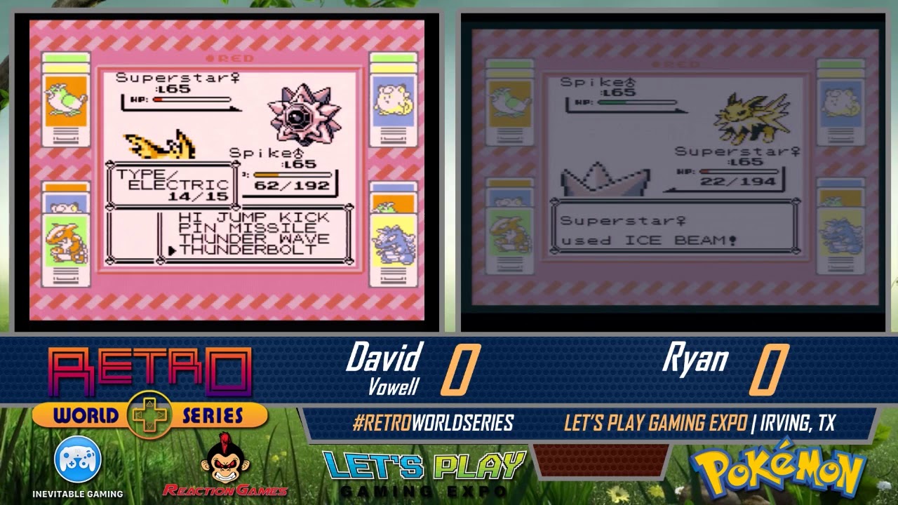2017 Let's Play Gaming Expo - Pokemon RBY (Super Gameboy 2) - Rd 2: DavidVowell vs Ryan