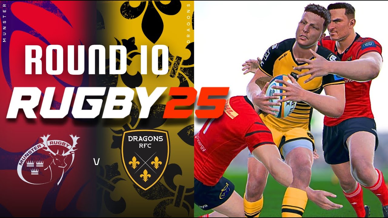 Rugby 25 | Munster vs Dragons RFC | Gameplay | Round 10 2025/26 URC