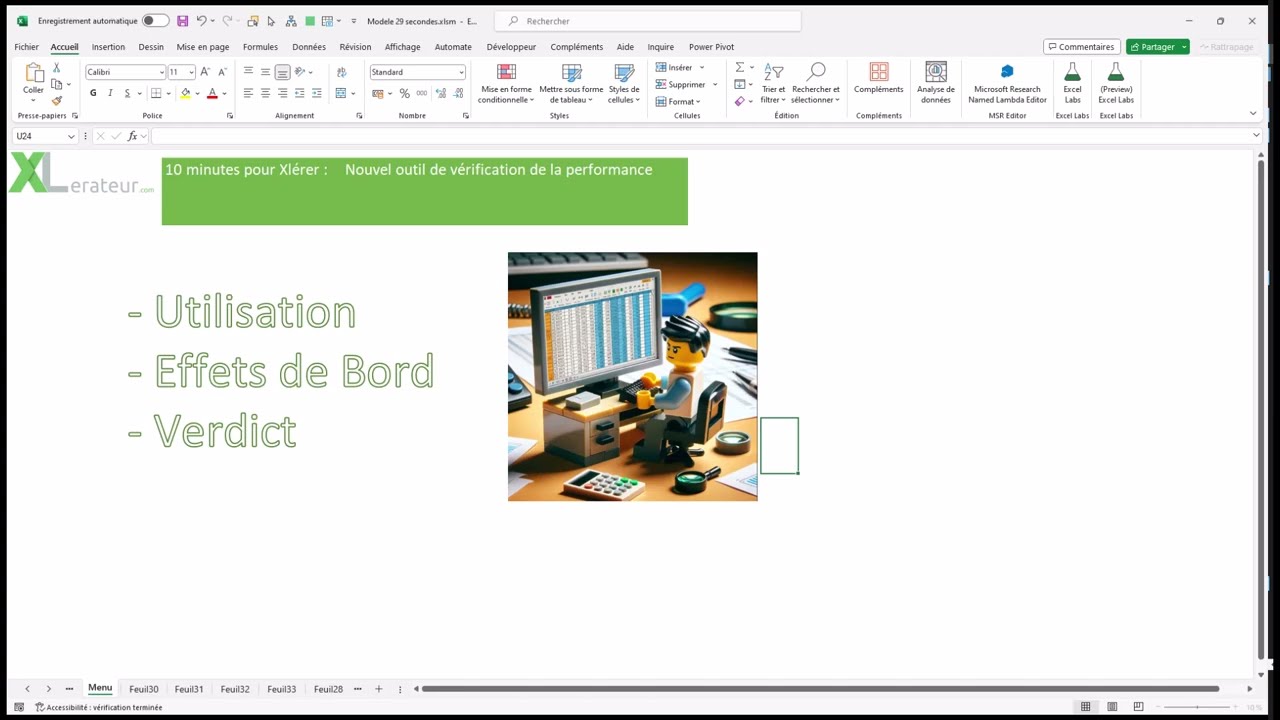 Vérifier la performance de vos fichiers excel