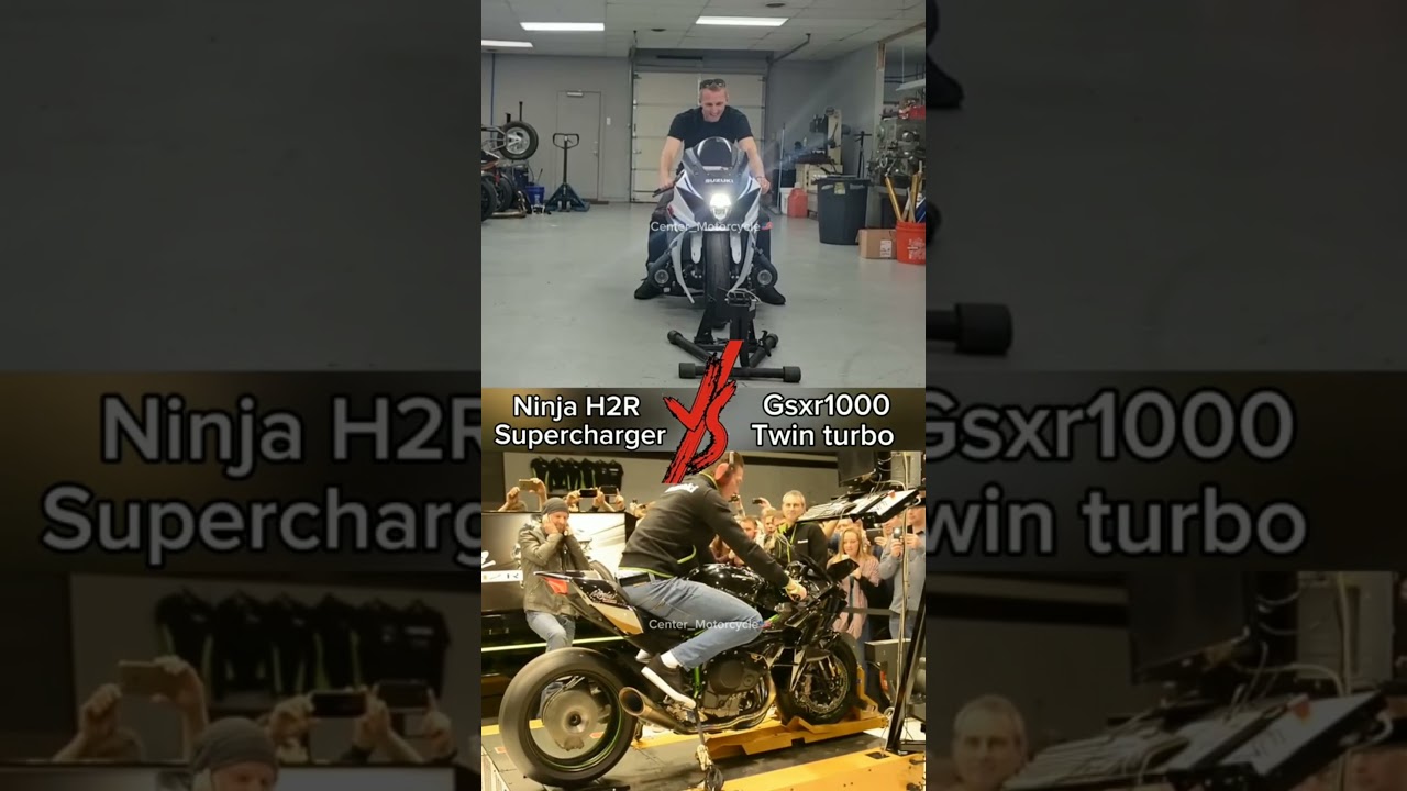 Ninja H2R Supercharger VS GSX-R1000 Twin Turbo 🥵 #shorts #h2r #gsxr1000