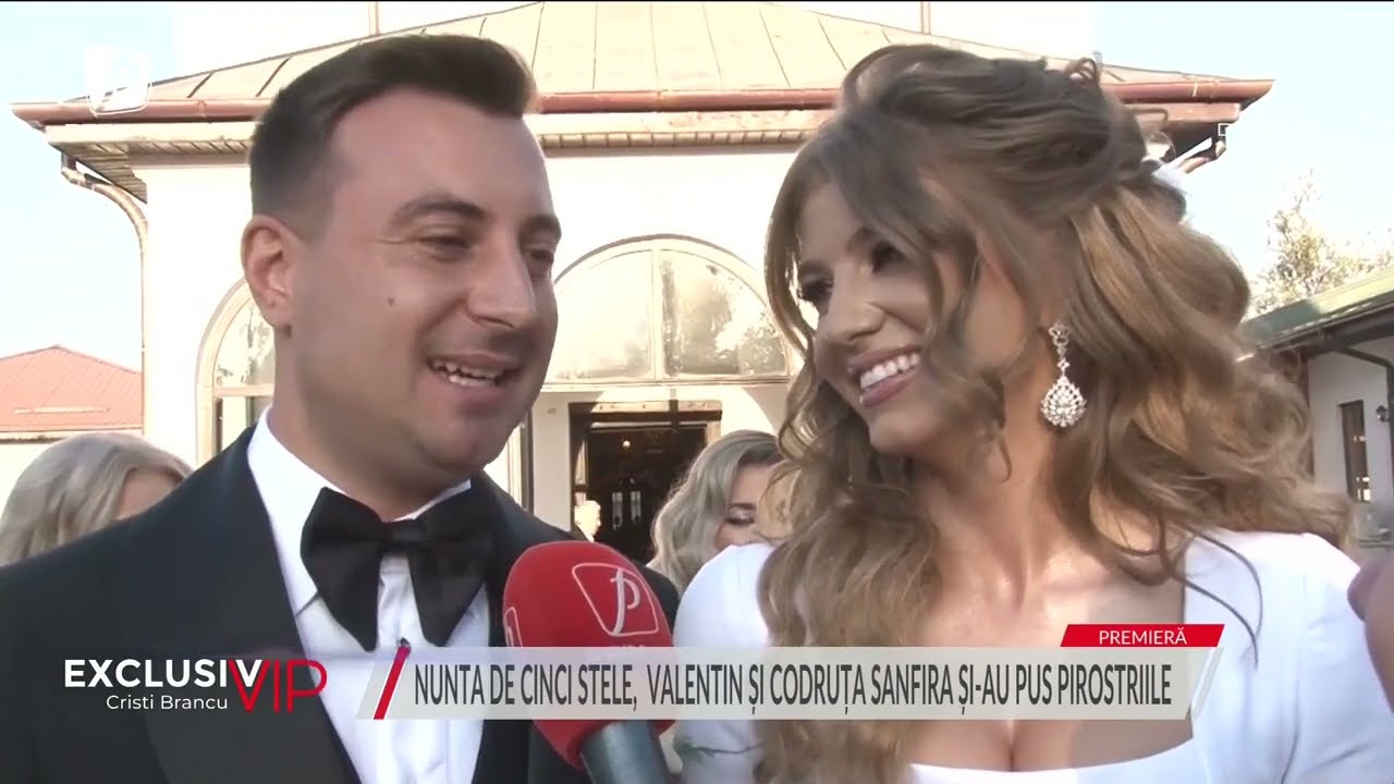 NUNTĂ DE CINCI STELE. VALENTIN ȘI CODRUȚA SANFIRA AU FĂCUT PASUL CEL MARE! IMAGINI ÎN EXCLUSIVITATE