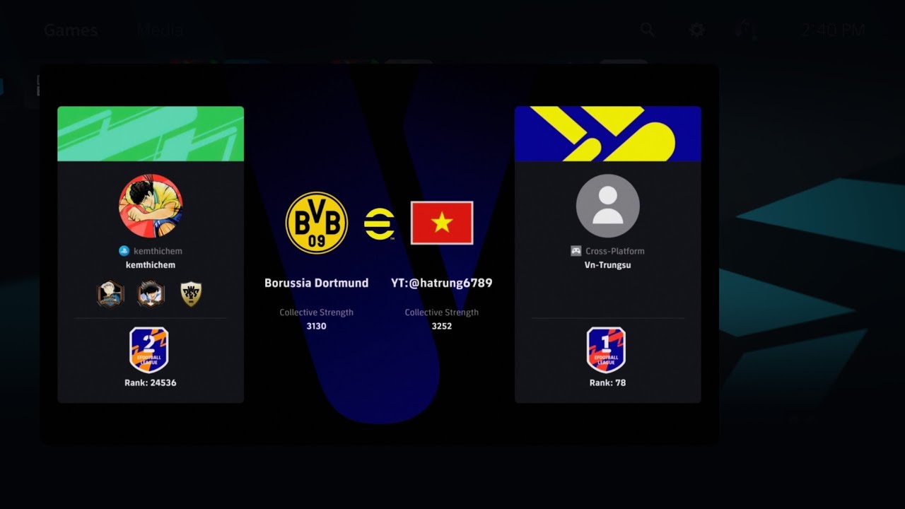 Efootball Ranking - Match against VN top 1 player -  Trung Su