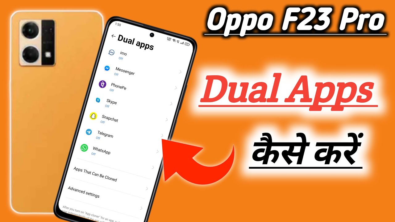 Oppo f23 pro App Clone & Dual App Setting Kaise On Kare // How To Dual App Setting On Oppo f23 pro