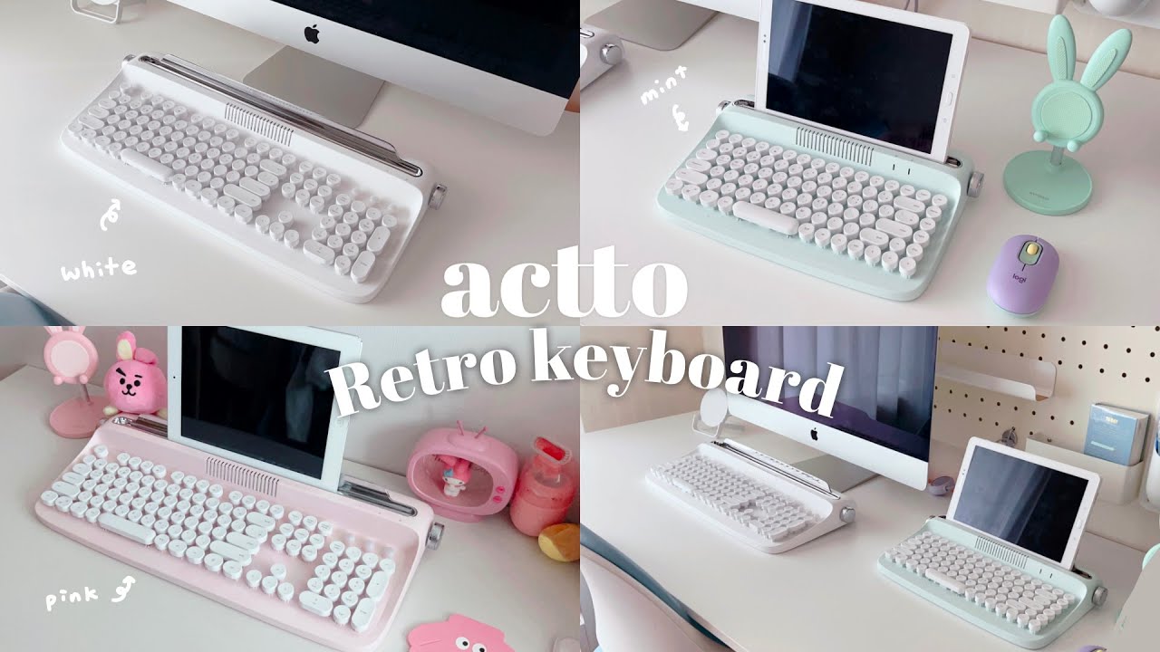 너무 예쁜 가성비 대박 키보드 / 엑토 레트로 블루투스 키보드 리뷰 / accto retro keyboard / 타자기 디자인/ 아이패드 키보드