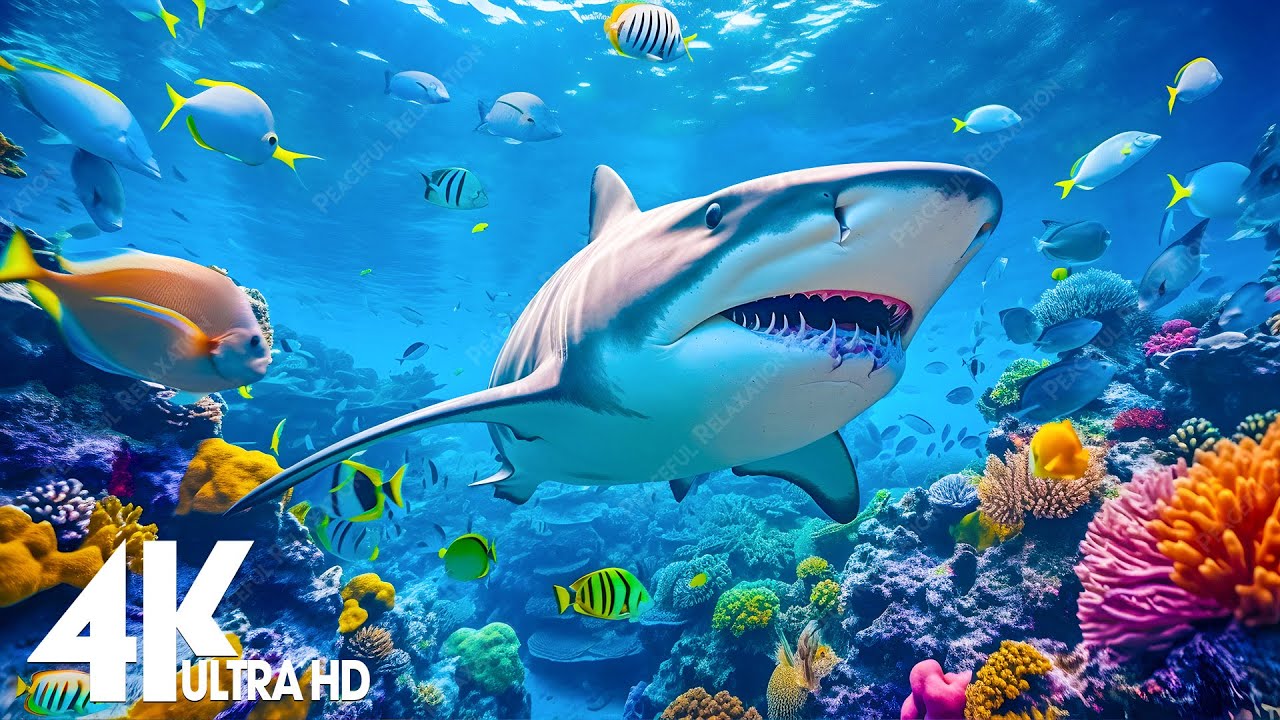 24 HOURS of 4K Underwater Wonders + Relaxing Music - The Best 4K Sea Animals for Relaxation