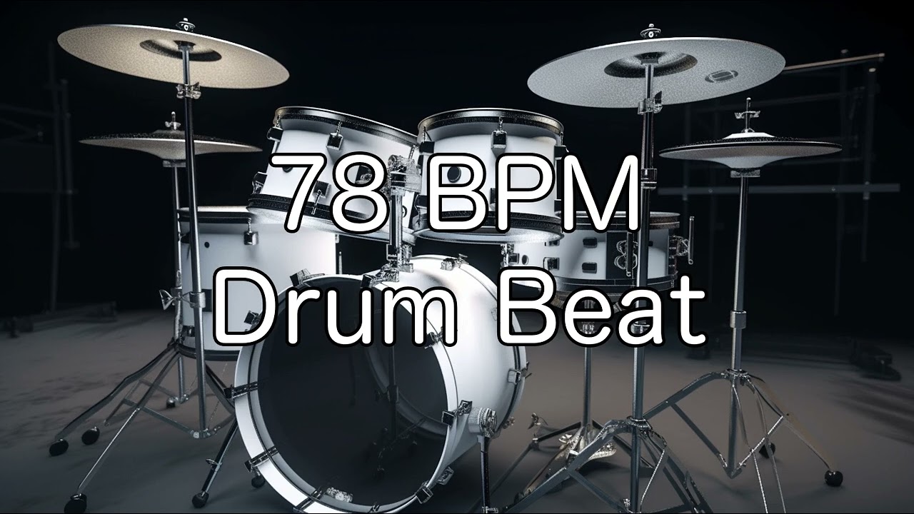 78 BPM Rock Drum Beat for Musical Practise
