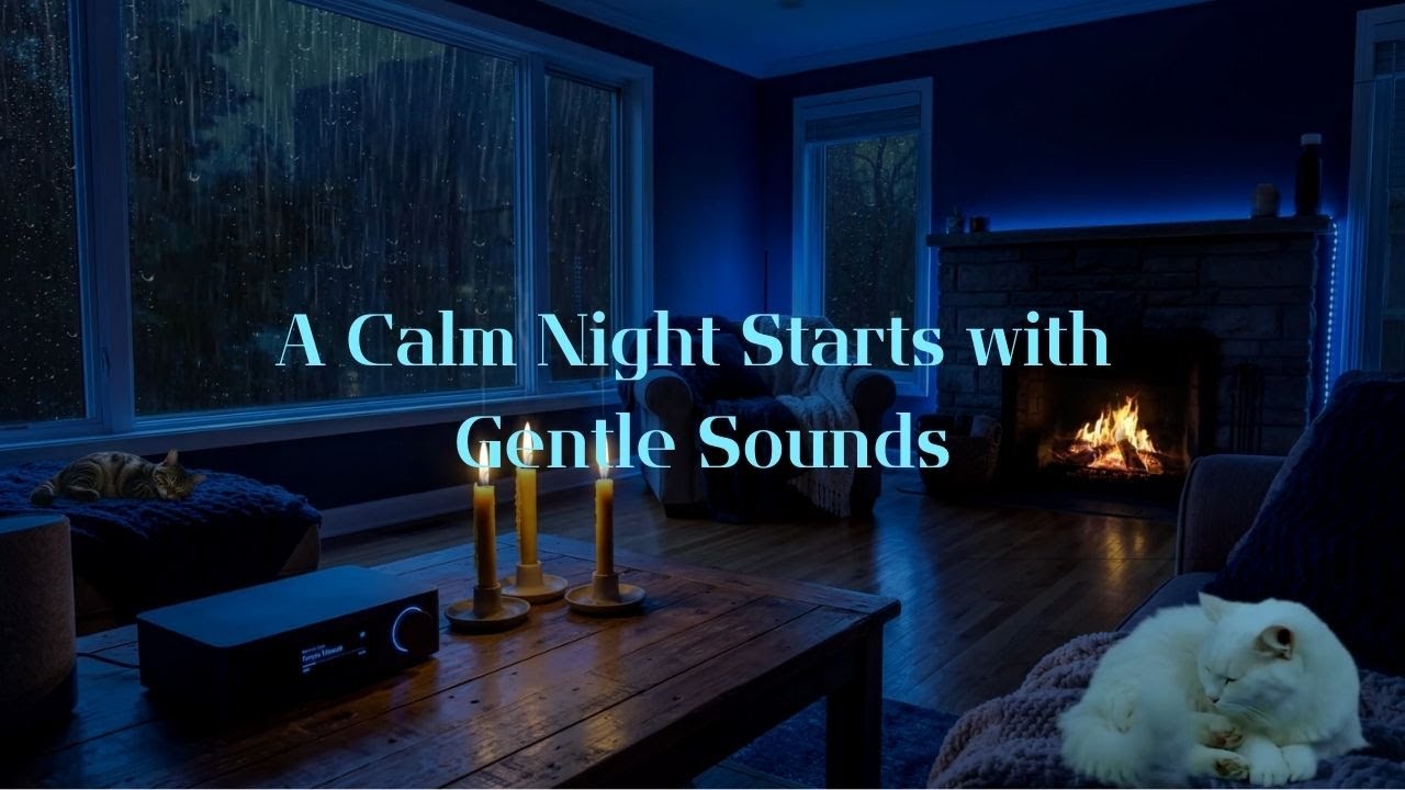 Calming Rain & Crackling Fire Sounds | Relax, Unwind & Sleep Better Tonight