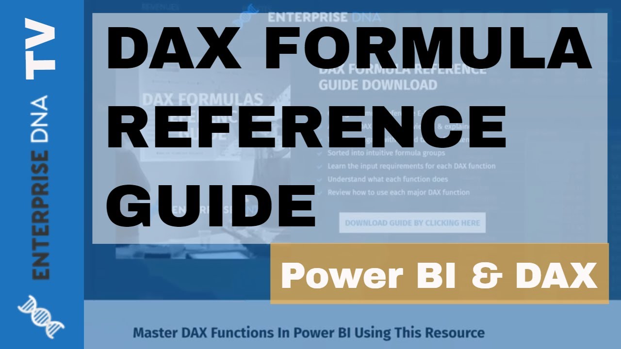 DAX Formula Reference Guide Download From Enterprise DNA