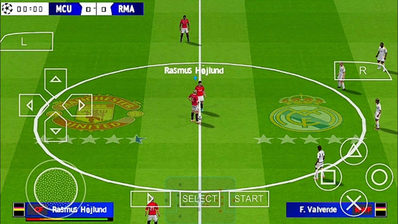 PES 2024 PPSSPP | Man united vs Real madrid full match