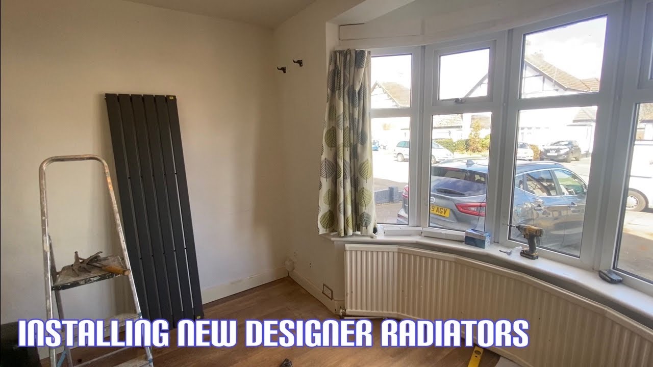 Installing anthracite designer radiators