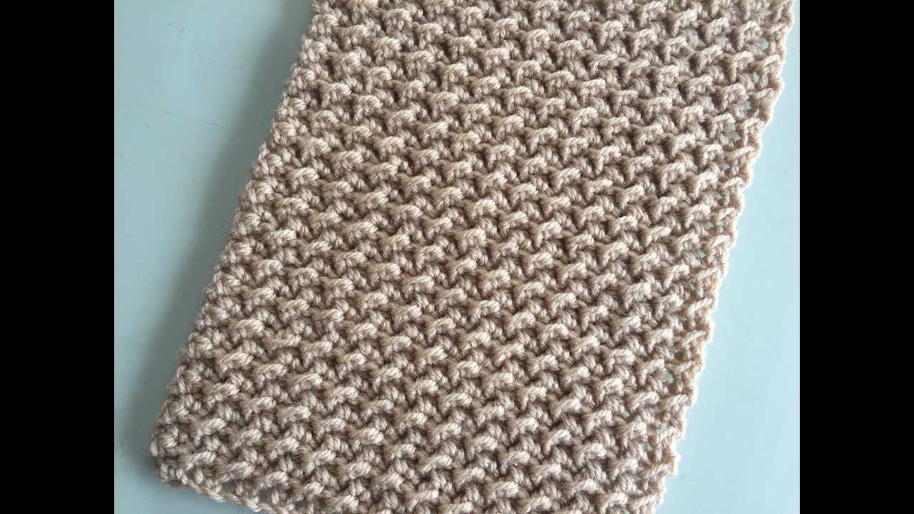 CROCHET CRUNCH/MOSS STITCH TUTORIAL | Great for Blankets, Scarfs or Hats~BEGINNER LEVEL