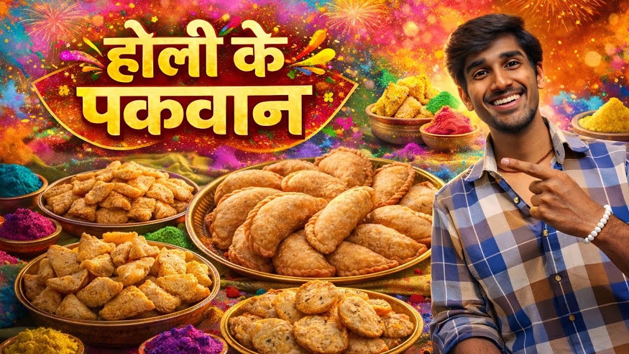 Aaj banaye ghar mein holi ke pakwaan | Holi sweets and snacks 😋 | #explorepage #viral #gujiya #Holi 