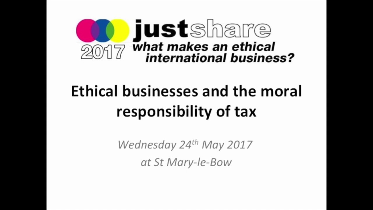 Audio only - Ethical businesses and the moral responsibility of tax