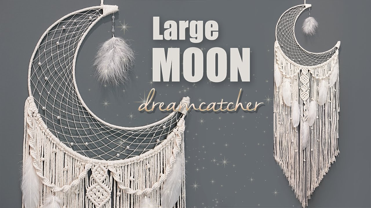 DIY Tutorial l How To Make Large MOON Dreamcatcher ?