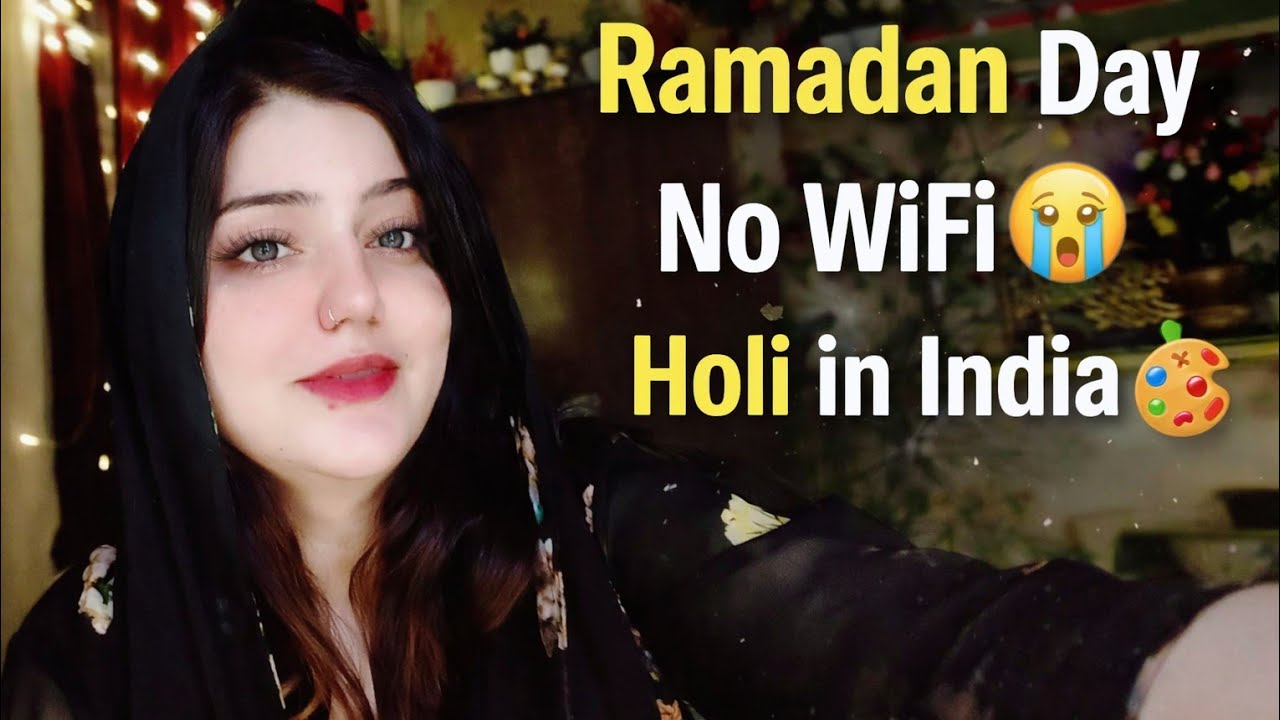 Ramadan Day Vlog 🌙 | Holi in India, No WiFi, No Data… but still glowing ✨