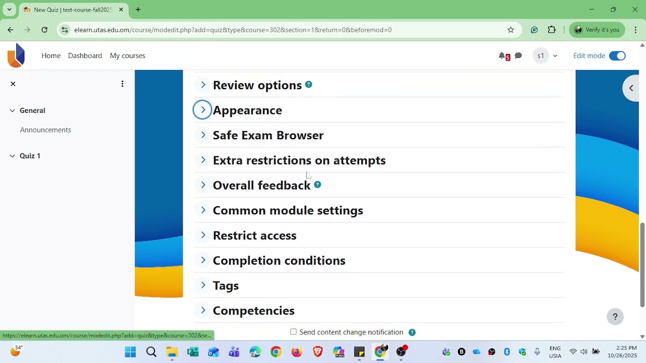Quiz Creation in Moodle Course