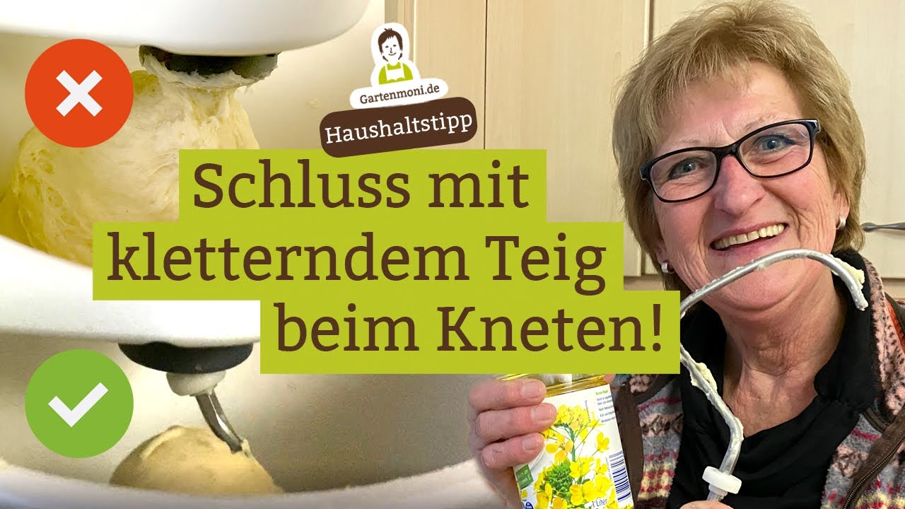 Schluss mit kletterndem Teig! Mit diesem Trick klettert der Teig nicht mehr den Knethaken hoch!
